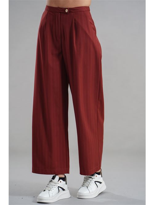 Pantalone con pinces Manuela Riva | PT39/904COGNAC